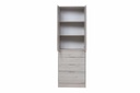 Placard Murano 0.70M Abatible 2P 4C c/espejo pino aland blanco