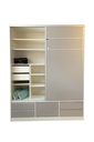 Placard Puertas Corredizas Tonini 1.50 X 2.30 Blanco/Gris Perla