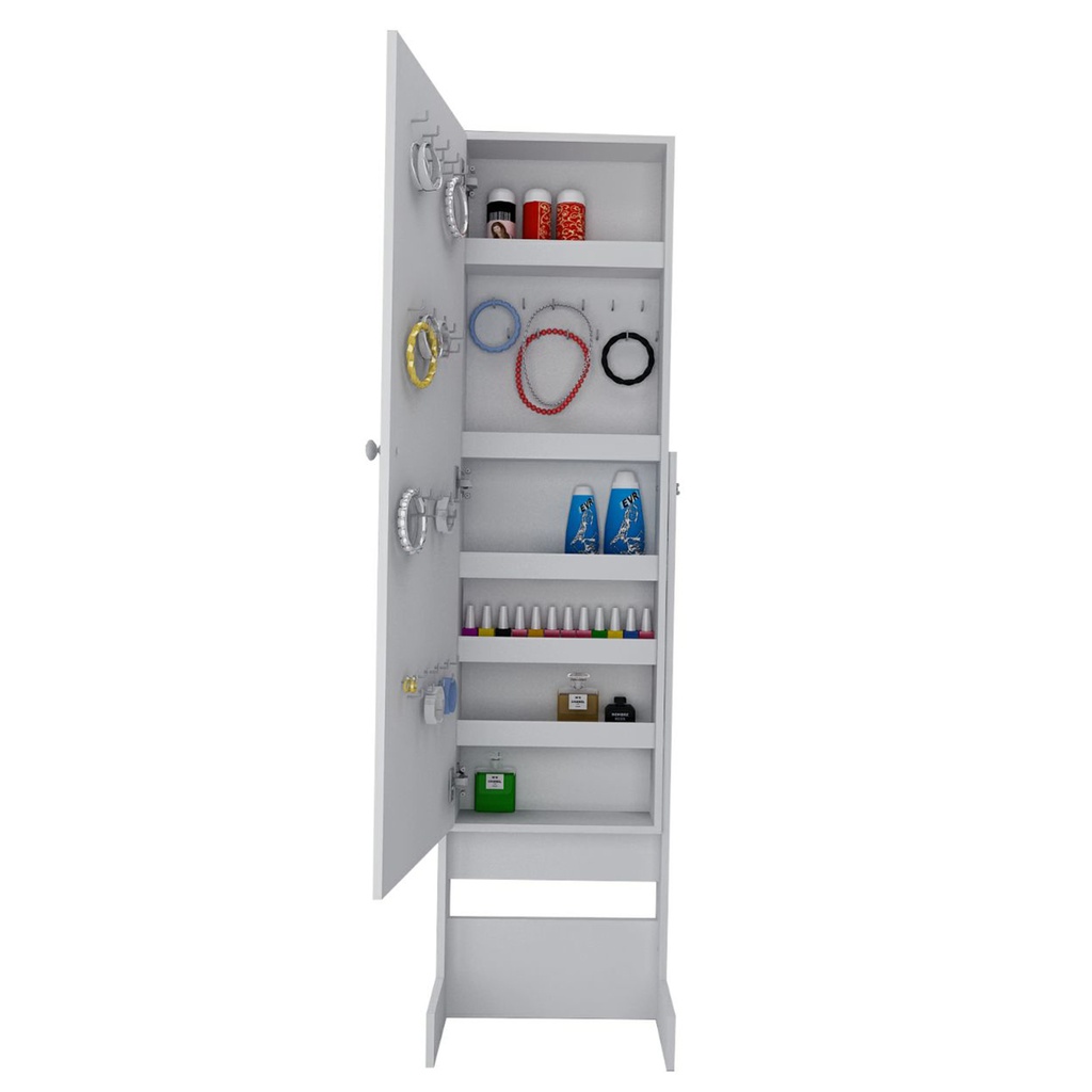 Porta Objetos Bijoutero Con Espejo Blanco