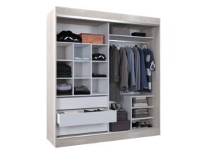 Placard vestidor 2pts corredizas 180x200cm blanco