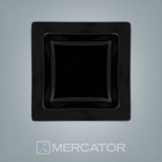 (D) Plato Postre Nara 21 X 21 Negro