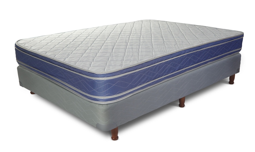 Conjunto de colchón y sommier K252 1.40 X 1.90 Azul 