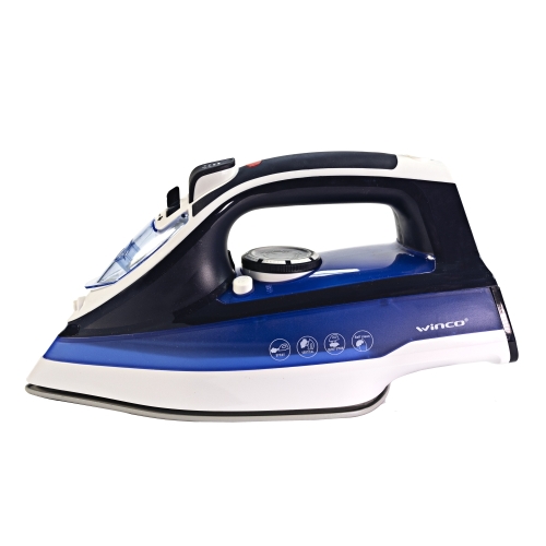 Plancha Winco A Vapor Base Ceramica 2000W Azul