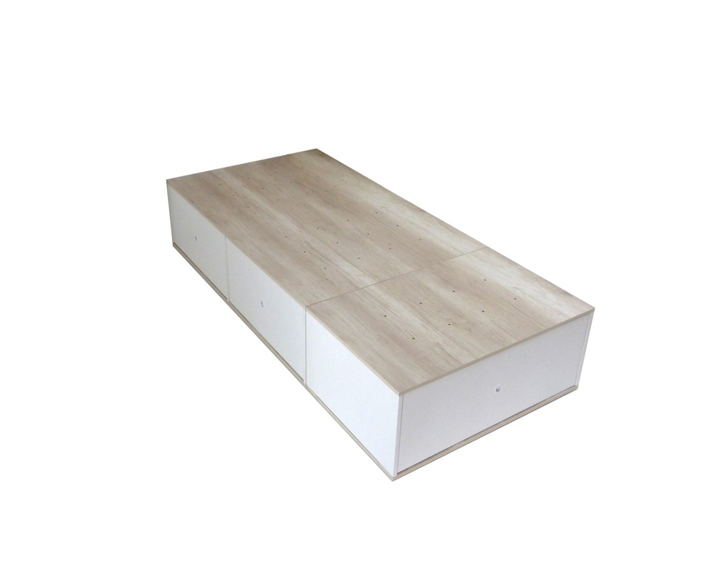 Base De Colchon Corsa Con 3 Cajones 90 Cm Ancho Helsinki