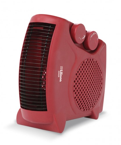 "D"- Caloventor "Zonda" Doble Posicon 1000/2000W Color Bordo