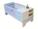 Cuna Funcional Gio 1.99X0.90  Bco/Verde Aqua