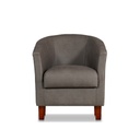 Sillón Individual Perla 0.60x0.65 m Cuerotex grey