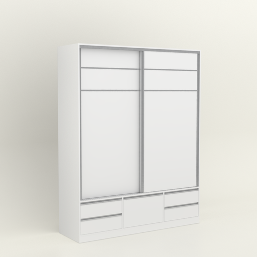 [801908] D - Placard Corredizo Tonini 1.80 X 2.30 Blanco